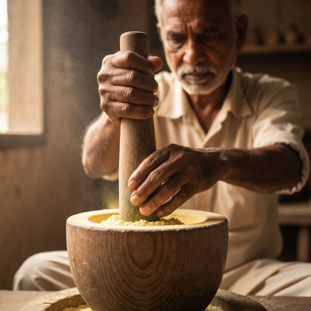 Sandalwood Powder Making